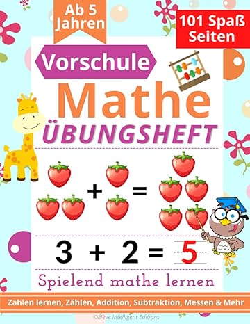 vorschule ubungsheft mathe spielend einfach mathe lernen vorschulhefte fur kleinkinder kinder im