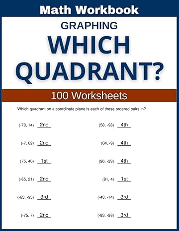 graphing which quadrant math workbook 100 worksheets hands on practice for quadrant identification in