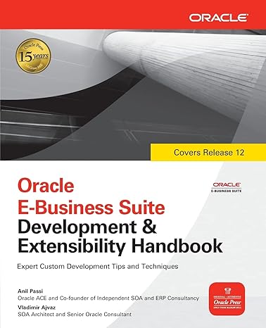 oracle e business suite development and extensibility handbook 1st edition anil passi ,vladimir ajvaz