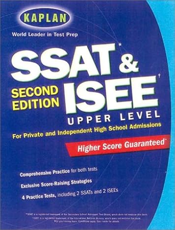 kaplan ssat and isee second edition 2nd edition kaplan 0743235827, 978-0743235822