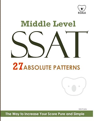 koala ssat middle level 1st edition soo il you 979-8744154967