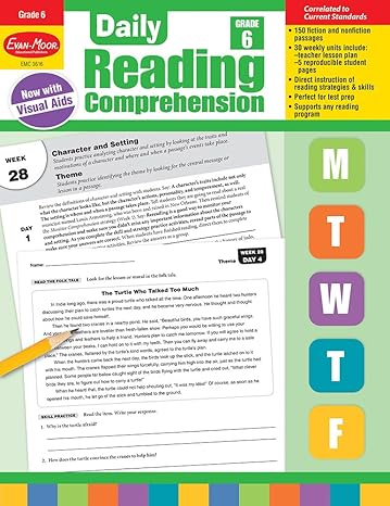 evan moor daily reading comprehension grade 6 homeschooling and classroom resource workbook reproducible