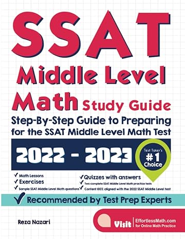 ssat middle level math study guide step by step guide to preparing for the ssat middle level math test 1st