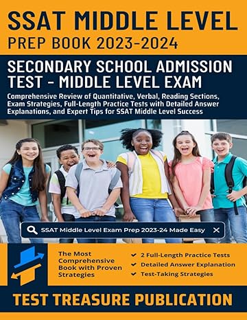 ssat middle level prep book 2023 2024 comprehensive review of quantitative verbal reading sections exam