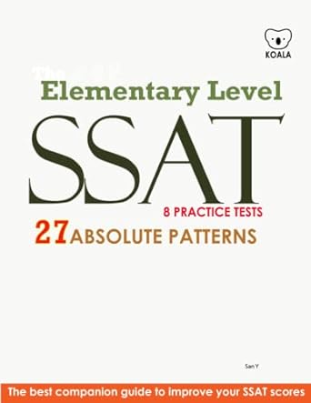 ssat absolute patterns 8 practice tests elementary level 1st edition san y 1793003688, 978-1793003683