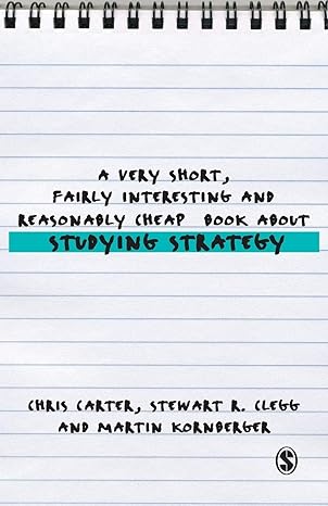 a very short fairly interesting and reasonably cheap book about studying strategy 1st edition chris carter