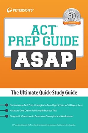 act prep guide asap the ultimate quick study guide 1st edition petersons 0768941210, 978-0768941210