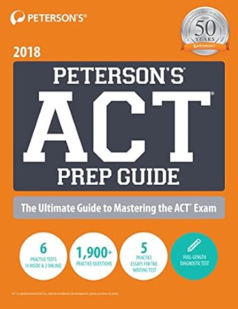 peterson s act prep guide 2018 3rd edition petersons 0768942381, 978-0768942385