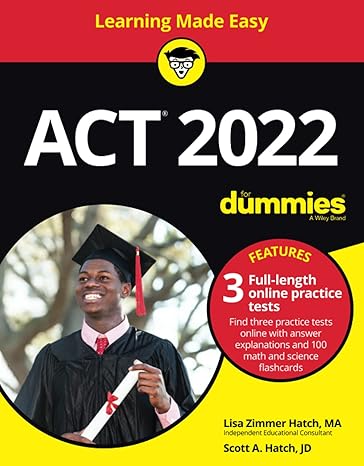 act 2022 for dummies with online practice 8th edition lisa zimmer hatch ,scott a. hatch 111981152x,