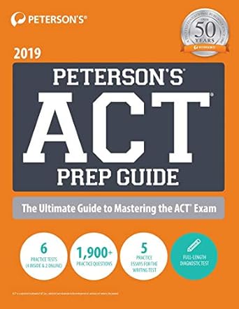 peterson s act prep guide 2019 4th edition petersons 076894337x, 978-0768943375