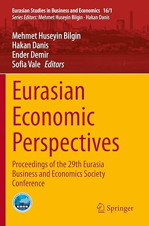 eurasian economic perspectives proceedings of the 29th eurasia business and economics society conference 1st