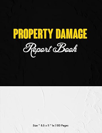 property damage report book daily information and details record form property damage incident report log