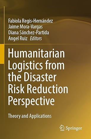 humanitarian logistics from the disaster risk reduction perspective theory and applications 1st edition