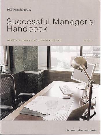 successful managers handbook develop yourself coach others 8th edition susan h gebelein ,brian l davis