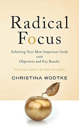 radical focus achieving your most important goals with objectives and key results 1st edition christina r