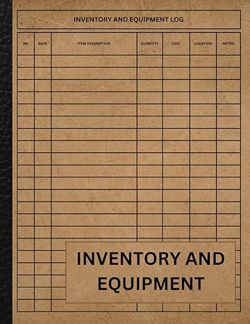 inventory and equipment simple inventory book for small business or personal inventory log sheets includes