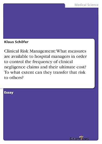 clinical risk management what measures are available to hospital managers in order to control the frequency