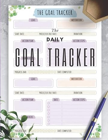 the daily goal tracker goal setting planner to increase productivity and achieve personal and business goals