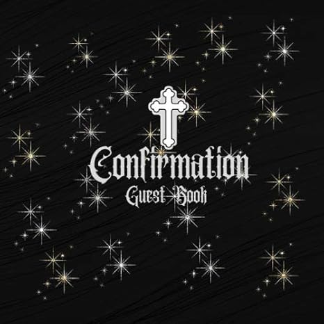 confirmation guest book keepsake message memory book with gift log and photo pages for family and friends