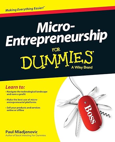 micro entrepreneurship for dummies 1st edition paul mladjenovic 1118521684, 978-1118521687