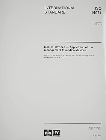 iso 14971 2000 medical devices application of risk management to medical devices 1st edition iso tc 210