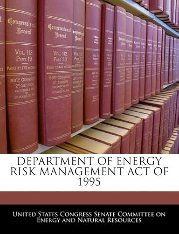 department of energy risk management act of 1995 1st edition united states congress senate committee