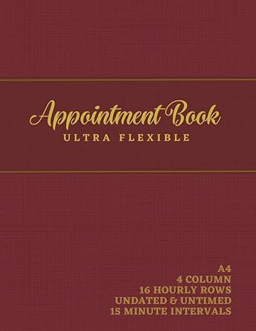 appointment book ultra flexible customizable 4 column undated and untimed scheduling diary for client based