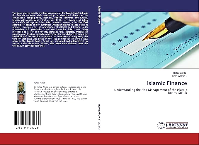 islamic finance understanding the risk management of the islamic bonds sukuk 1st edition hafez abdo ,firas