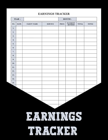 earnings tracker the earnings tracker is a book designed to help individuals track their earnings and income