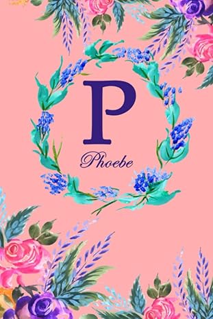 p phoebe pink floral water colour theme 1st edition nomen clature b0c1jb1t7d