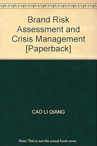 brand risk assessment and crisis management paperback 1st edition cao li qiang 7215078485, 978-7215078482