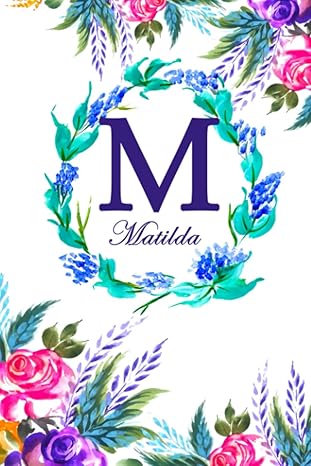 m matilda white floral water colour theme 1st edition nomen clature b0c1jd79r7