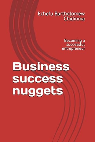 business success nuggets becoming a successful entrepreneur 1st edition echefu bartholomew chidinma