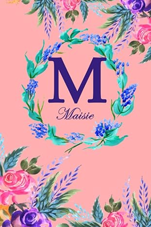 m maisie pink floral water colour theme 1st edition nomen clature b0c1jjzg26