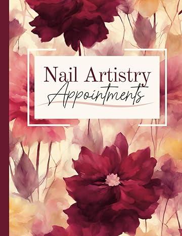 nail artistry appointments undated spacious weekly daily scheduling book with income tracker and client