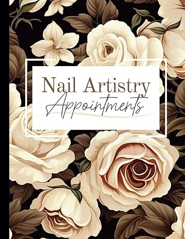 nail artistry appointments nail technician scheduling planner/ undated 52 week booking/ monday sunday 8 am