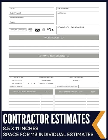 contractor estimate book your comprehensive quick reference book containing all the details needed to create