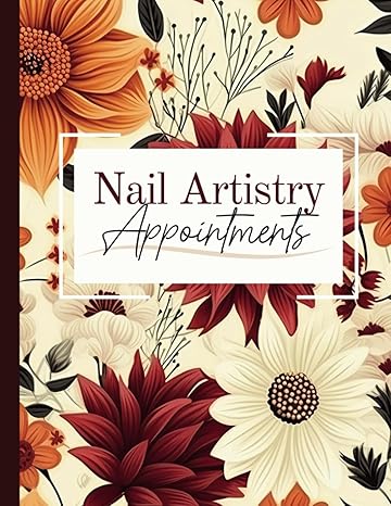 nail artistry appointments nail technician scheduling planner/ undated 52 week booking/ monday sunday 8 am