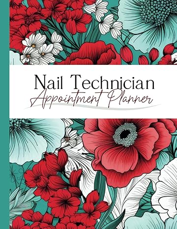 nail technician appointment planner undated 52 week booking/ monday sunday 8 am 8pm/ 15 minute time slots/