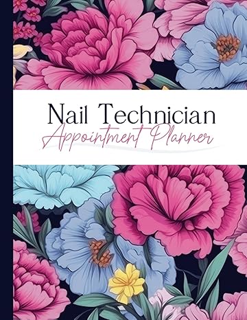 nail technician appointment planner undated 52 week booking/ monday sunday 8 am 8pm/ 15 minute time slots/