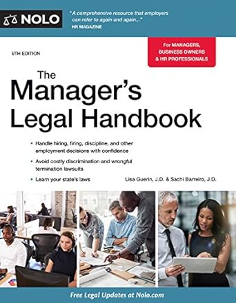 manager s legal handbook the 9th edition lisa guerin j.d., sachi barreiro j.d. 1413324649, 978-1413324648