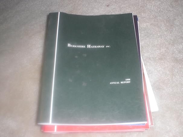 berkshire hathaway annual report 1998 1st edition berkshire hathaway b004363b8k