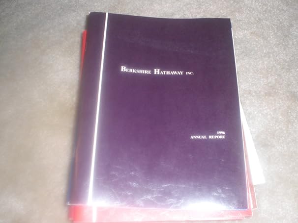 berkshire hathaway annual report 1996 1st edition berkshire hathaway b004368b7q