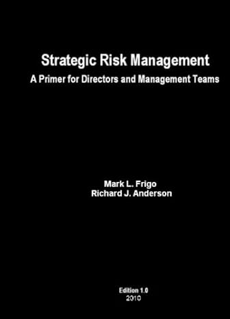 strategic risk management a primer for directors and management teams 1st edition mark frigo b008g4nqgm