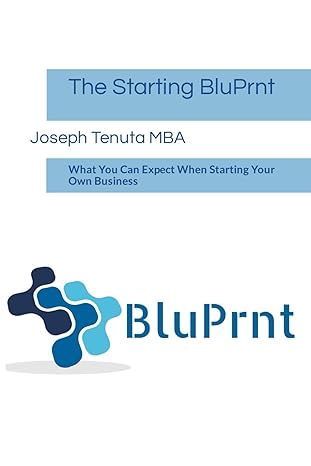 the starting bluprnt what you can expect when starting your own business 1st edition joseph a tenuta mba