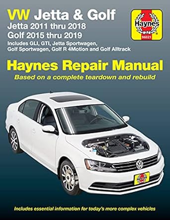 vw jetta and golf haynes repair manual jetta 2011 thru 2018 golf 215 thru 2019 includes gli gti jetta