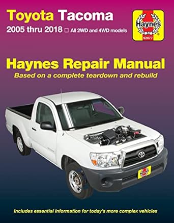 toyota tacoma haynes repair manual 1st edition haynes publishing 1620923378, 978-1620923375