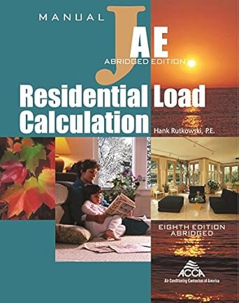 residential load calculation manual j abridged edition hank rutkowski ,p e ,air conditioning contractors of