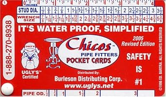 chicos pipe fitters pocket cards 1st edition chico b001jdg3nu