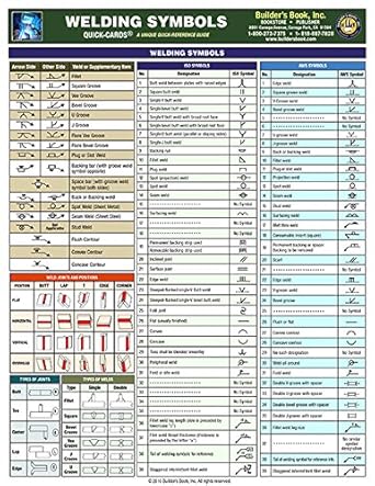 welding symbols quick card 1st edition builder's book inc ,arch rotimi fafowora 1889892742, 978-1889892740